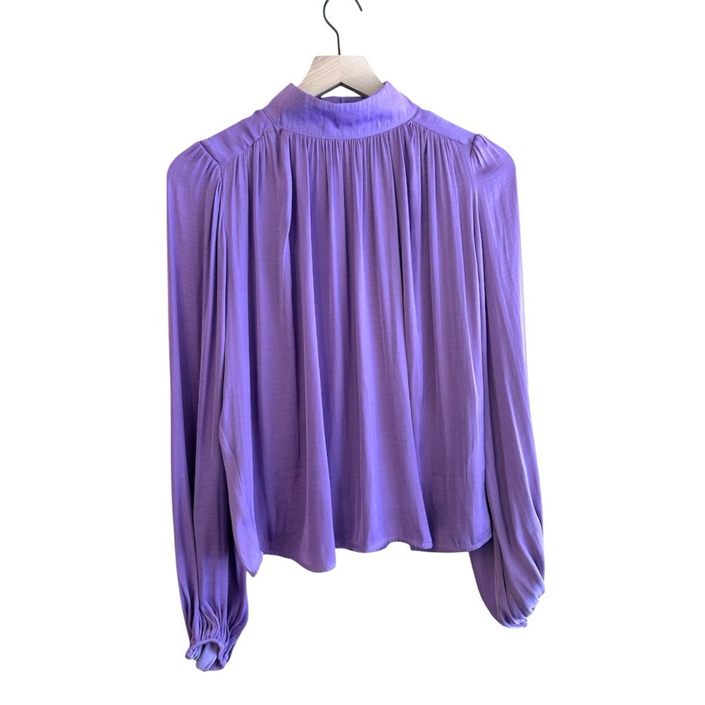 Banana Republic Lavender Purple Long-Sleeve Blouse